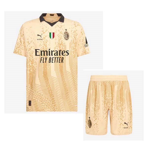 Camiseta AC Milan 4th Niño 2022 2023 Amarillo